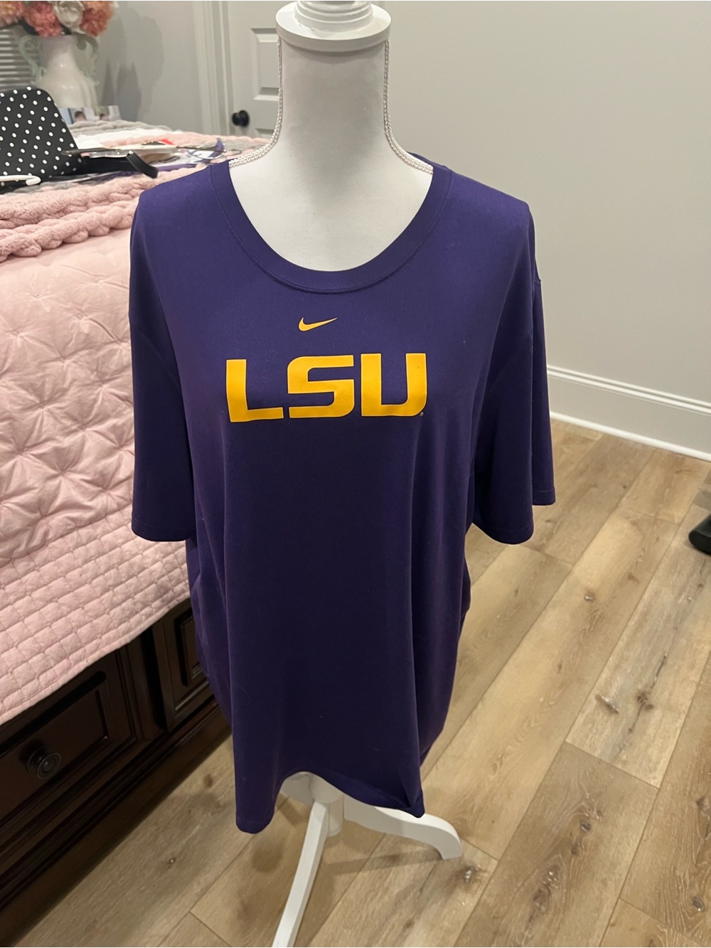 Nike Purple LSU Logo Short Sleeve Tee
